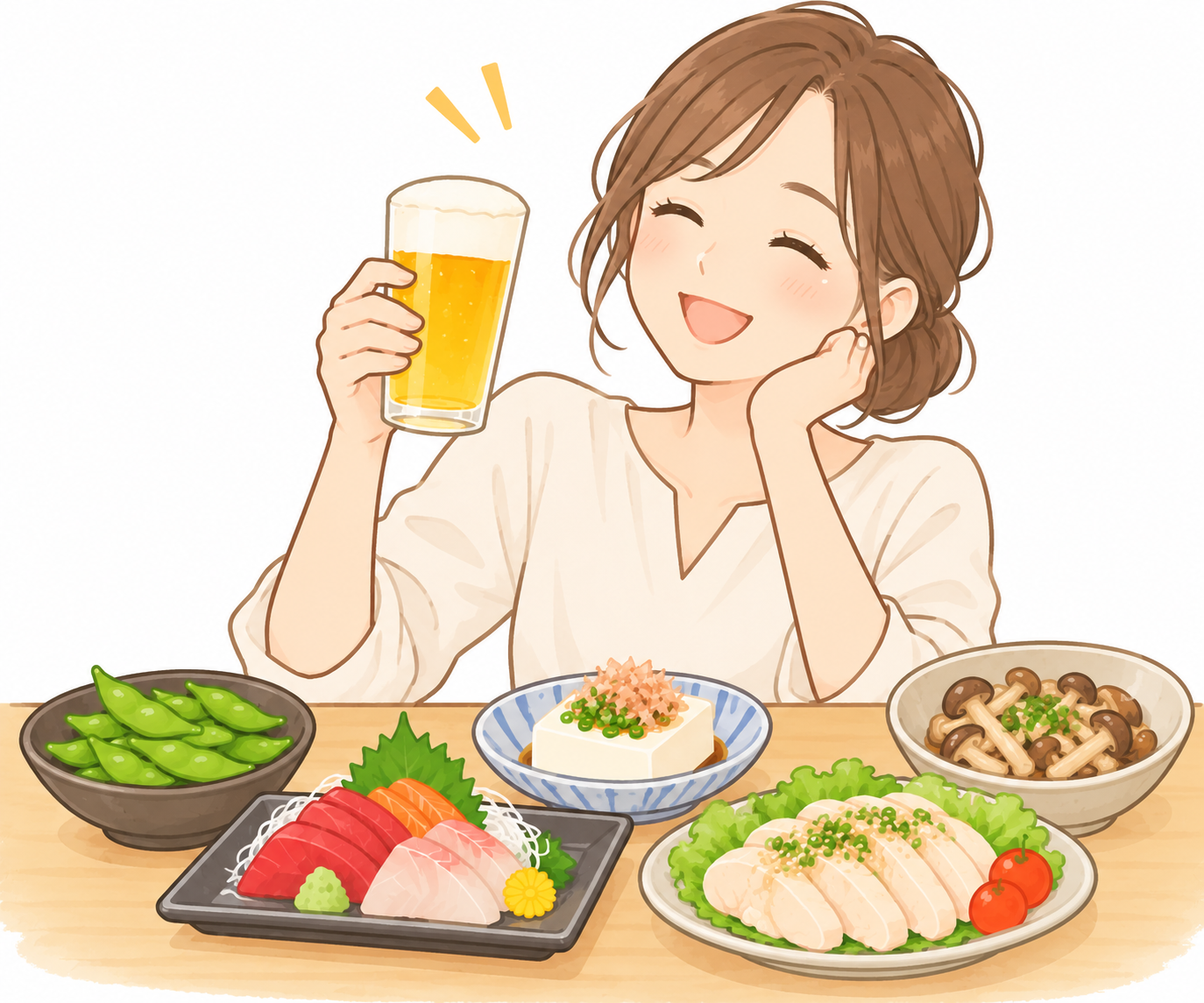 お酒を飲む人(いい例)